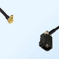 Fakra A 9005 Black Female R/A - MMCX Male R/A Coaxial Cable Assemblies