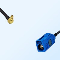 Fakra C 5005 Blue Female - MMCX Male R/A Coaxial Cable Assemblies