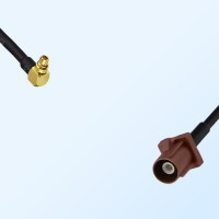 Fakra F 8011 Brown Male - MMCX Male R/A Coaxial Cable Assemblies