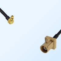 Fakra I 1001 Beige Male - MMCX Male R/A Coaxial Cable Assemblies