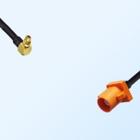 Fakra M 2003 Pastel Orange Male - MMCX Male R/A Cable Assemblies