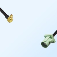 Fakra N 6019 Pastel Green Male - MMCX Male R/A Cable Assemblies