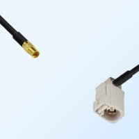 Fakra B 9001 White Female R/A - MMCX Female Coaxial Cable Assemblies