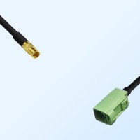 Fakra N 6019 Pastel Green Female - MMCX Female Cable Assemblies