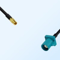 Fakra Z 5021 Water Blue Male - MMCX Female Coaxial Cable Assemblies