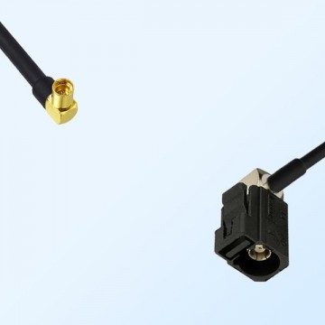 Fakra A 9005 Black Female R/A - MMCX Female R/A Cable Assemblies
