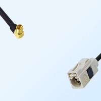 Fakra B 9001 White Female - MMCX Female R/A Coaxial Cable Assemblies