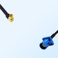 Fakra C 5005 Blue Male - MMCX Female R/A Coaxial Cable Assemblies