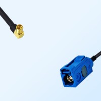Fakra C 5005 Blue Female - MMCX Female R/A Coaxial Cable Assemblies