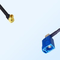Fakra C 5005 Blue Female R/A - MMCX Female R/A Cable Assemblies