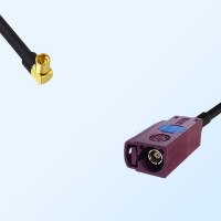 Fakra D 4004 Bordeaux Female - MMCX Female R/A Cable Assemblies