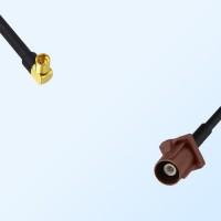 Fakra F 8011 Brown Male - MMCX Female R/A Coaxial Cable Assemblies