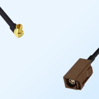 Fakra F 8011 Brown Female - MMCX Female R/A Coaxial Cable Assemblies