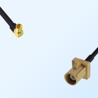 Fakra I 1001 Beige Male - MMCX Female R/A Coaxial Cable Assemblies