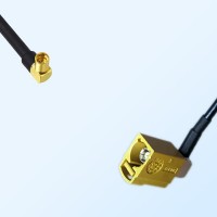 Fakra K 1027 Curry Female R/A - MMCX Female R/A Cable Assemblies
