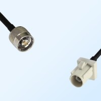 Fakra B 9001 White Male - N Male Coaxial Cable Assemblies