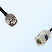 Fakra B 9001 White Female - N Male Coaxial Cable Assemblies