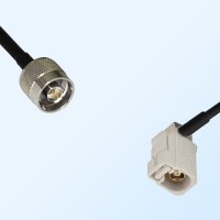 Fakra B 9001 White Female R/A - N Male Coaxial Cable Assemblies