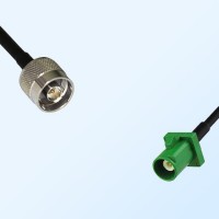 Fakra E 6002 Green Male - N Male Coaxial Cable Assemblies