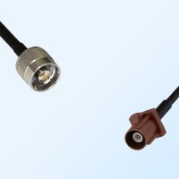 Fakra F 8011 Brown Male - N Male Coaxial Cable Assemblies