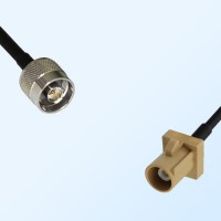 Fakra I 1001 Beige Male - N Male Coaxial Cable Assemblies