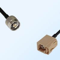 Fakra I 1001 Beige Female - N Male Coaxial Cable Assemblies