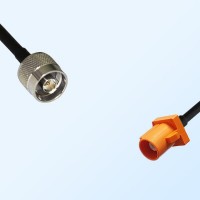 Fakra M 2003 Pastel Orange Male - N Male Coaxial Cable Assemblies