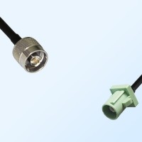 Fakra N 6019 Pastel Green Male - N Male Coaxial Cable Assemblies