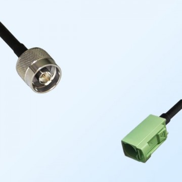 Fakra N 6019 Pastel Green Female - N Male Coaxial Cable Assemblies