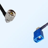 Fakra C 5005 Blue Female R/A - N Male R/A Coaxial Cable Assemblies