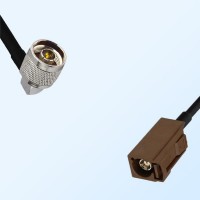 Fakra F 8011 Brown Female - N Male R/A Coaxial Cable Assemblies