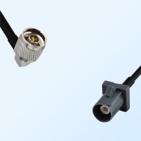 Fakra G 7031 Grey Male - N Male Right Angle Coaxial Cable Assemblies