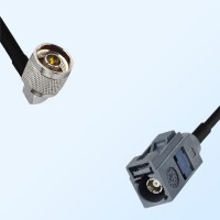 Fakra G 7031 Grey Female - N Male Right Angle Coaxial Cable Assemblies