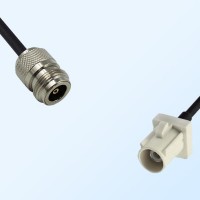 Fakra B 9001 White Male - N Female Coaxial Cable Assemblies