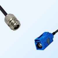 Fakra C 5005 Blue Female - N Female Coaxial Cable Assemblies