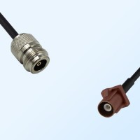 Fakra F 8011 Brown Male - N Female Coaxial Cable Assemblies
