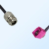Fakra H 4003 Violet Female R/A - N Female Coaxial Cable Assemblies
