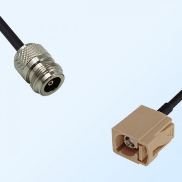 Fakra I 1001 Beige Female - N Female Coaxial Cable Assemblies