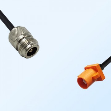 Fakra M 2003 Pastel Orange Male - N Female Coaxial Cable Assemblies