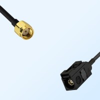 Fakra A 9005 Black Female - RP SMA Male Coaxial Cable Assemblies
