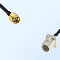 Fakra B 9001 White Male - RP SMA Male Coaxial Cable Assemblies
