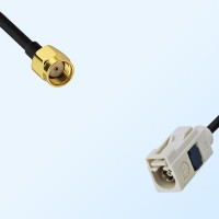 Fakra B 9001 White Female - RP SMA Male Coaxial Cable Assemblies
