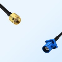Fakra C 5005 Blue Male - RP SMA Male Coaxial Cable Assemblies