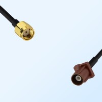 Fakra F 8011 Brown Male - RP SMA Male Coaxial Cable Assemblies