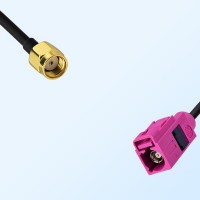 Fakra H 4003 Violet Female - RP SMA Male Coaxial Cable Assemblies