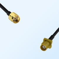 Fakra K 1027 Curry Male - RP SMA Male Coaxial Cable Assemblies
