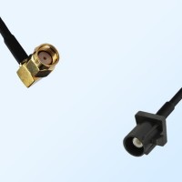 Fakra A 9005 Black Male - RP SMA Male R/A Coaxial Cable Assemblies