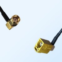 Fakra K 1027 Curry Female R/A - RP SMA Male R/A Cable Assemblies