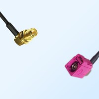 Fakra H 4003 Violet Female R/A RP SMA Bulkhead Female R/A Cable