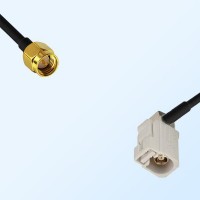 Fakra B 9001 White Female R/A - SMA Male Coaxial Cable Assemblies
